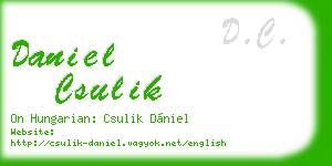 daniel csulik business card